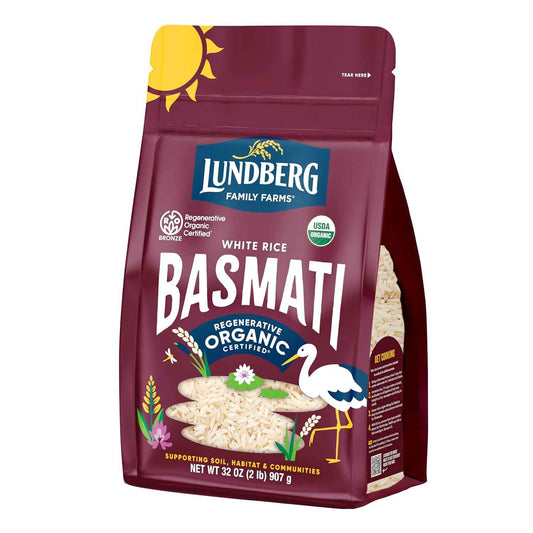 Lundberg Basmati Rice – Clean-Label Pantry Staple for Mindful Home Cooks, Gluten-Free Whole Grain Base for Curries and Grain Bowls