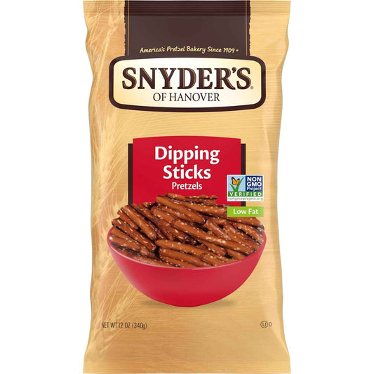 Snyder's of Hanover Pretzel Dipping Sticks – Portable Camping Snack for Picnics and Patio Dining