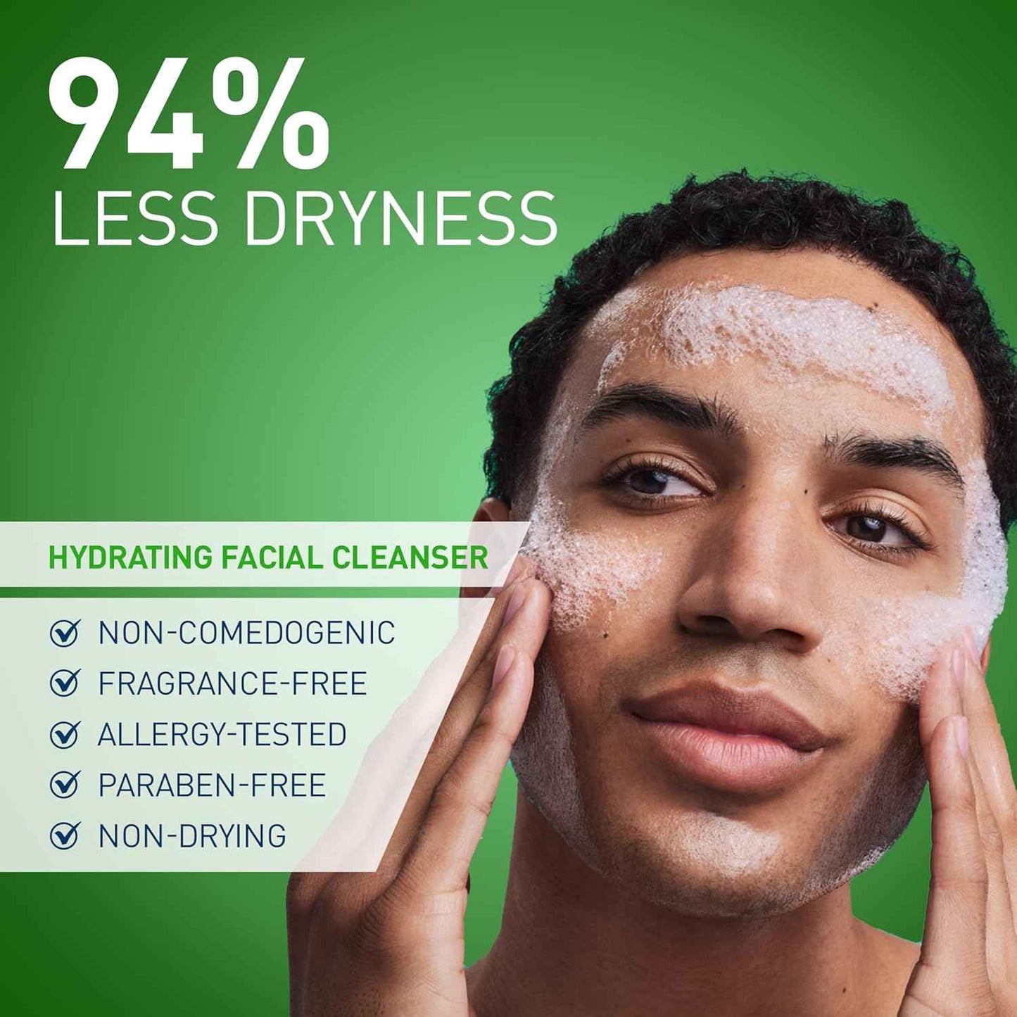 CeraVe Hydrating Facial Cleanser – NEA Certified Safe Choice for Sensitive, Eczema-Prone Skin