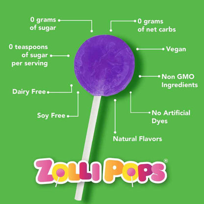 Zollipops Allergy-Free Candy for Children – Dye-Free, Peanut-Free Lollipops for Classroom Parties and Birthday Treat Bags