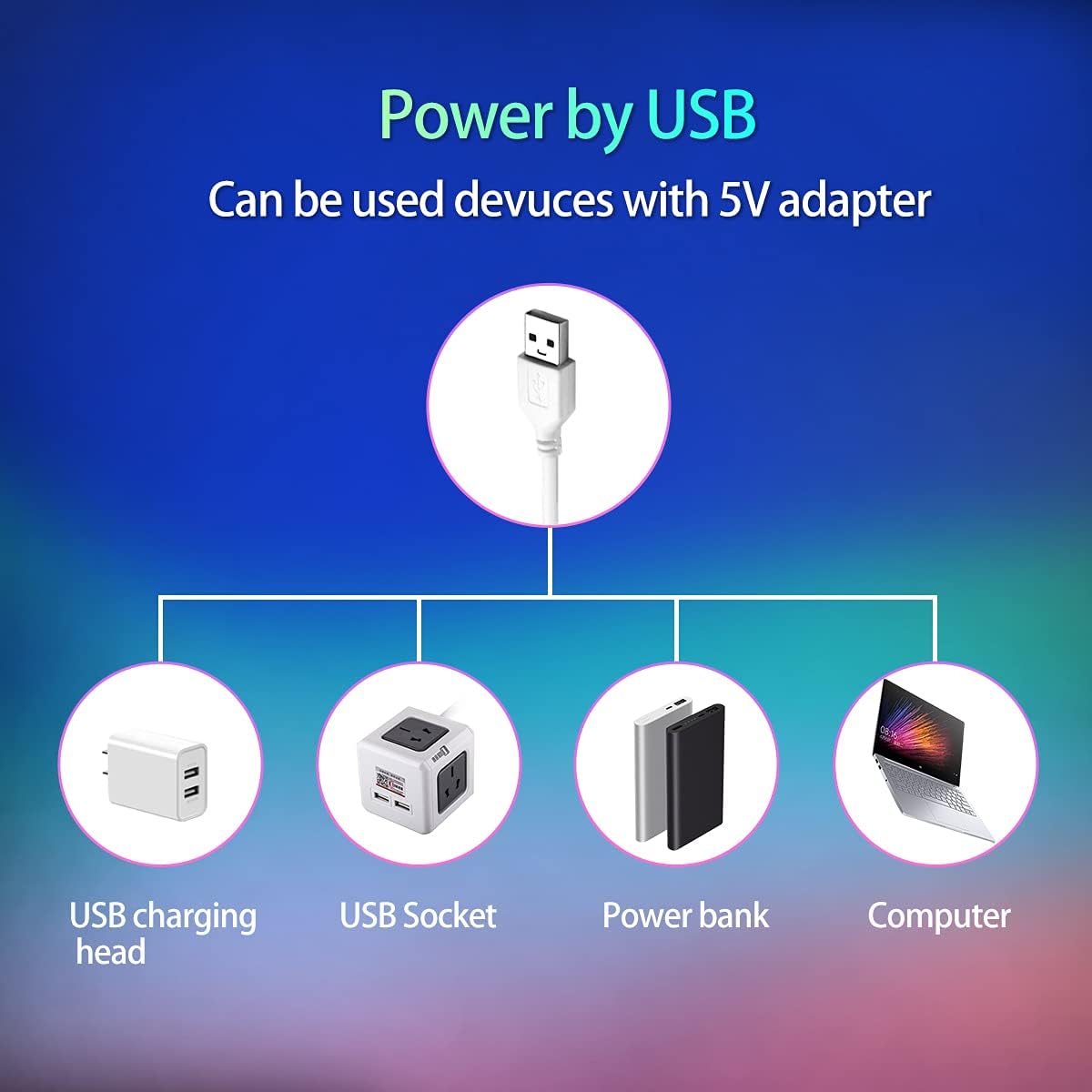 low 5v input that does not heat up, safe for children and pets