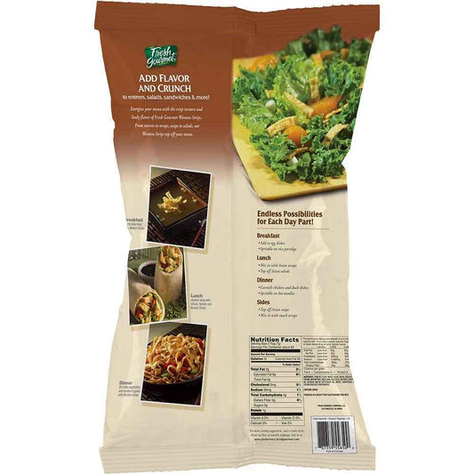Fresh Gourmet Wonton Strips – Guilt-Free Snack for Diabetic-Friendly Diets, Crispy Salad and Bowl Finisher