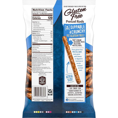 Snyder's of Hanover Gluten Free Pretzel Rods – Low Fat Celery Friendly Snack for Gluten Free Living, 8 oz Bag
