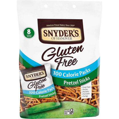 Snyder's of Hanover Gluten Free Pretzel Sticks – Thoughtful Care Package Gift for Gluten Free Loved Ones, 24 Ct Box