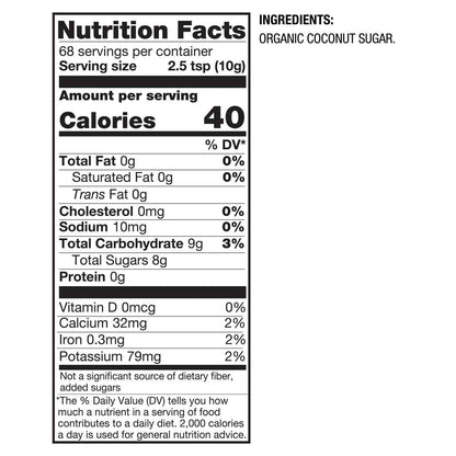 BetterBody Foods Organic Coconut Sugar – Uncluttered Counter Essential for Simple Home Baking