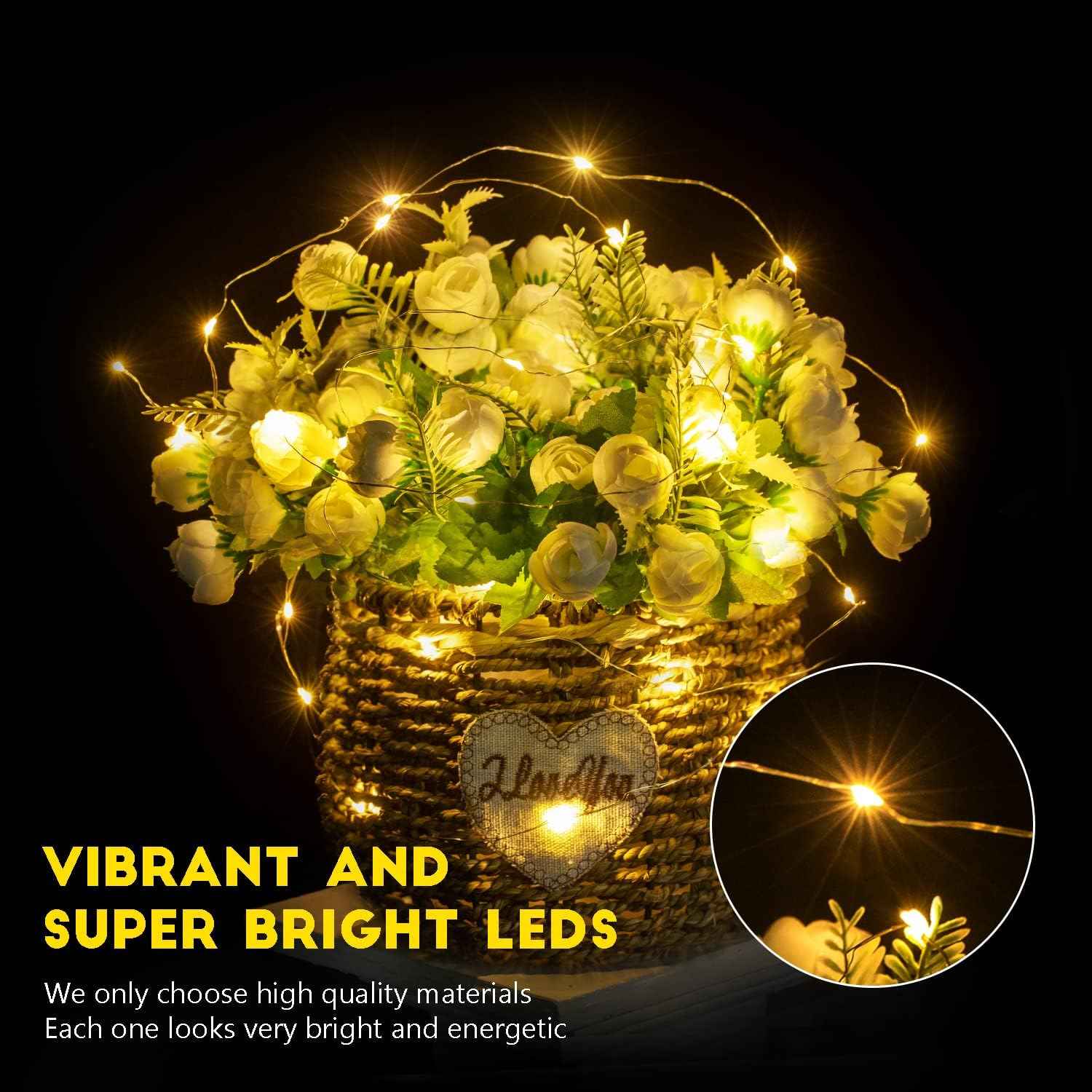 Brightown Fairy Lights Battery Operated – Safe Nursery Night Light, Cool-to-Touch LED for Crib Shelf, Mobile, and Sleep Corner