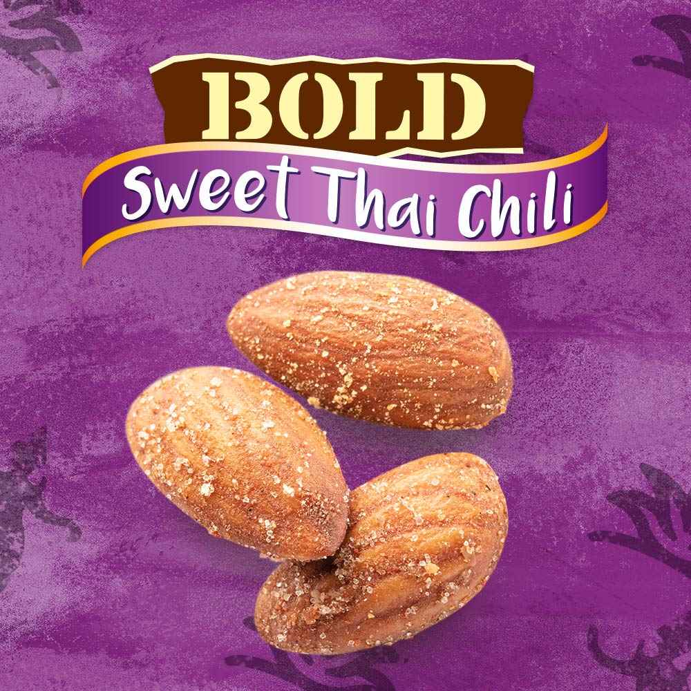 Blue Diamond Almonds Sweet Thai Chili Flavored Snack Nuts – Travel Friendly Snack for Road Trips and Flights