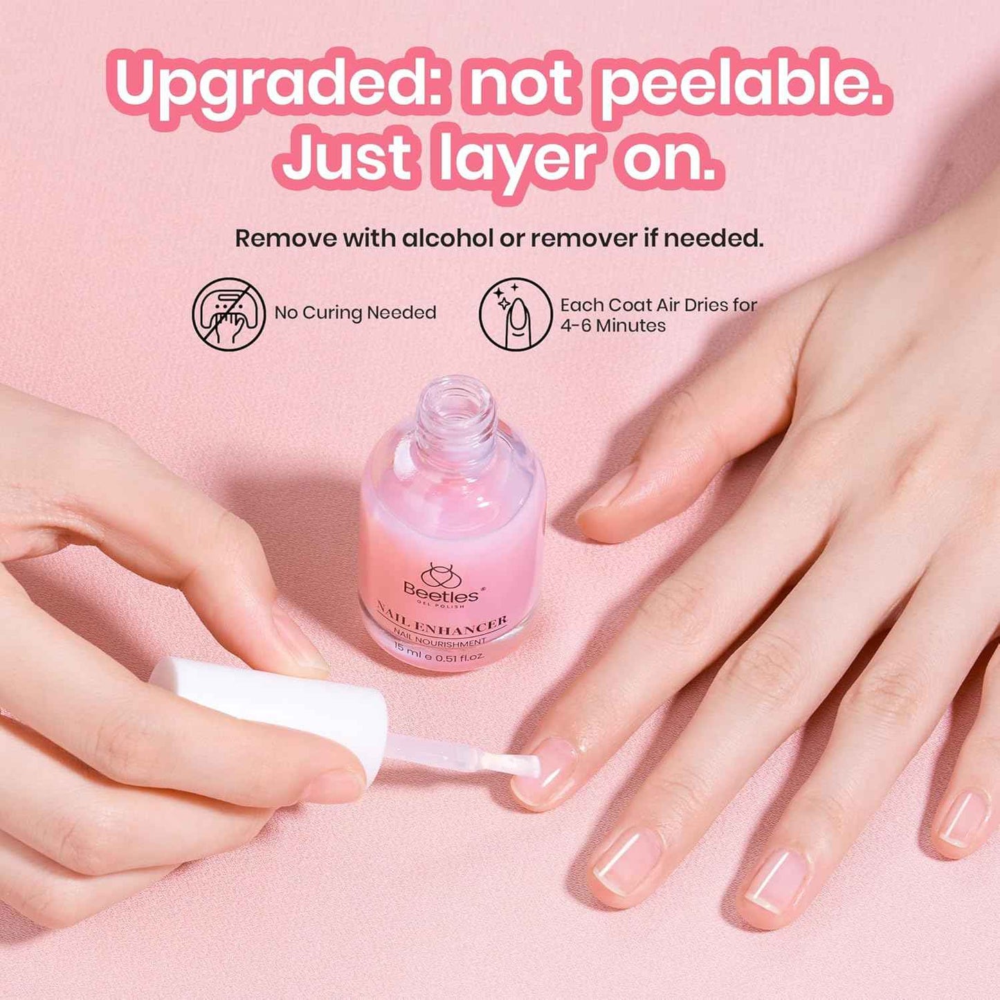 Beetles Gel Nail Top Coat Clear Shine – Thoughtful Mother's Day Gift Idea, Long-Lasting DIY Manicure Kit for Women