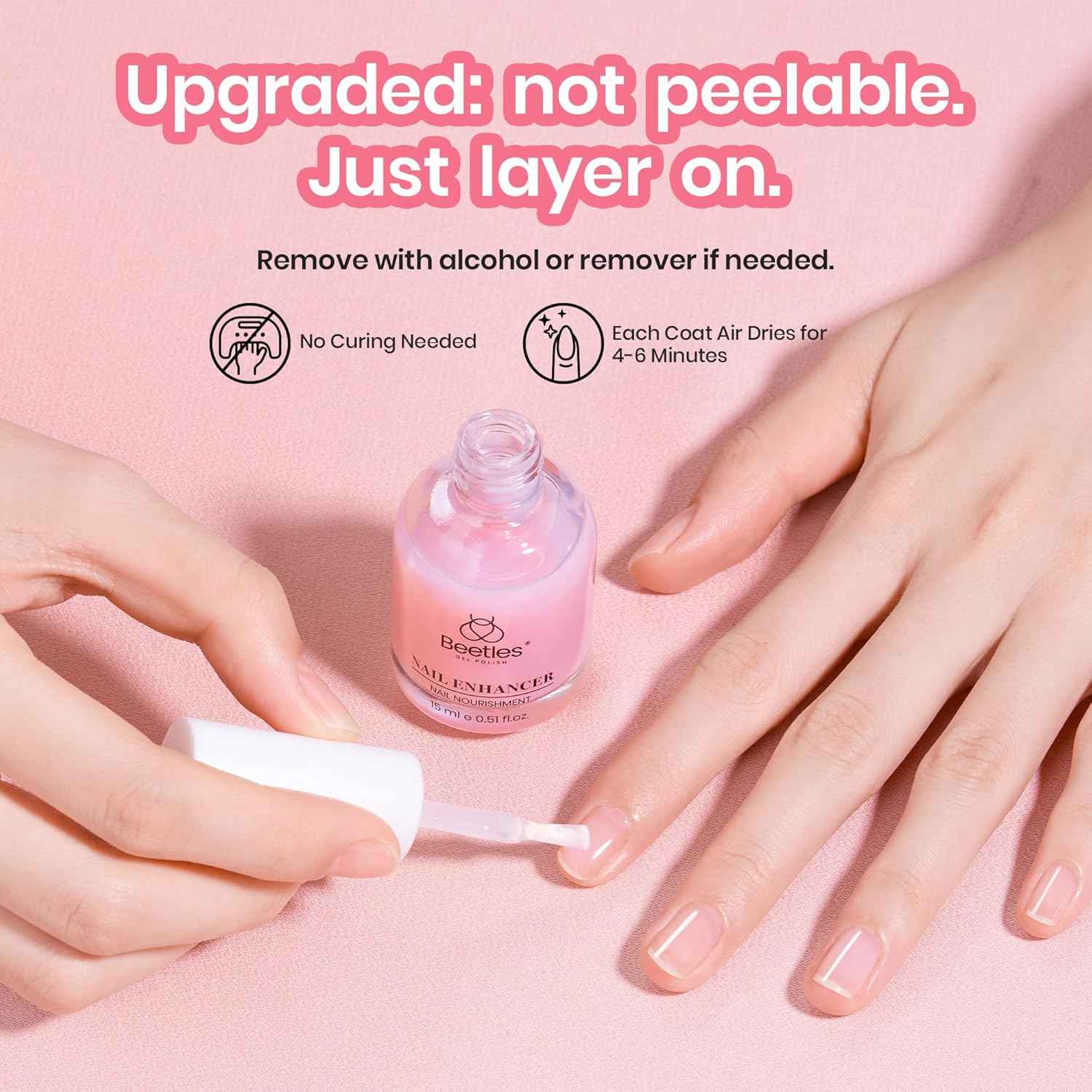 Beetles Gel Nail Top Coat Clear Shine – Thoughtful Mother's Day Gift Idea, Long-Lasting DIY Manicure Kit for Women