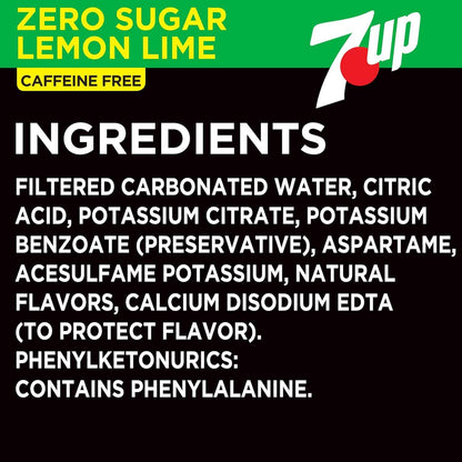 7UP Zero Sugar Soda, 12-Pack Cans – Office Break Room Refreshment for Afternoon Focus