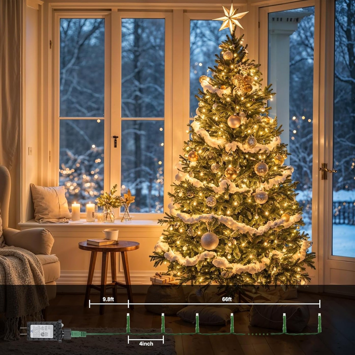 LukLoyok 66 ft Fairy Lights – Thoughtful Housewarming Gift for Her, Warm White Twinkle String Lights with Timer