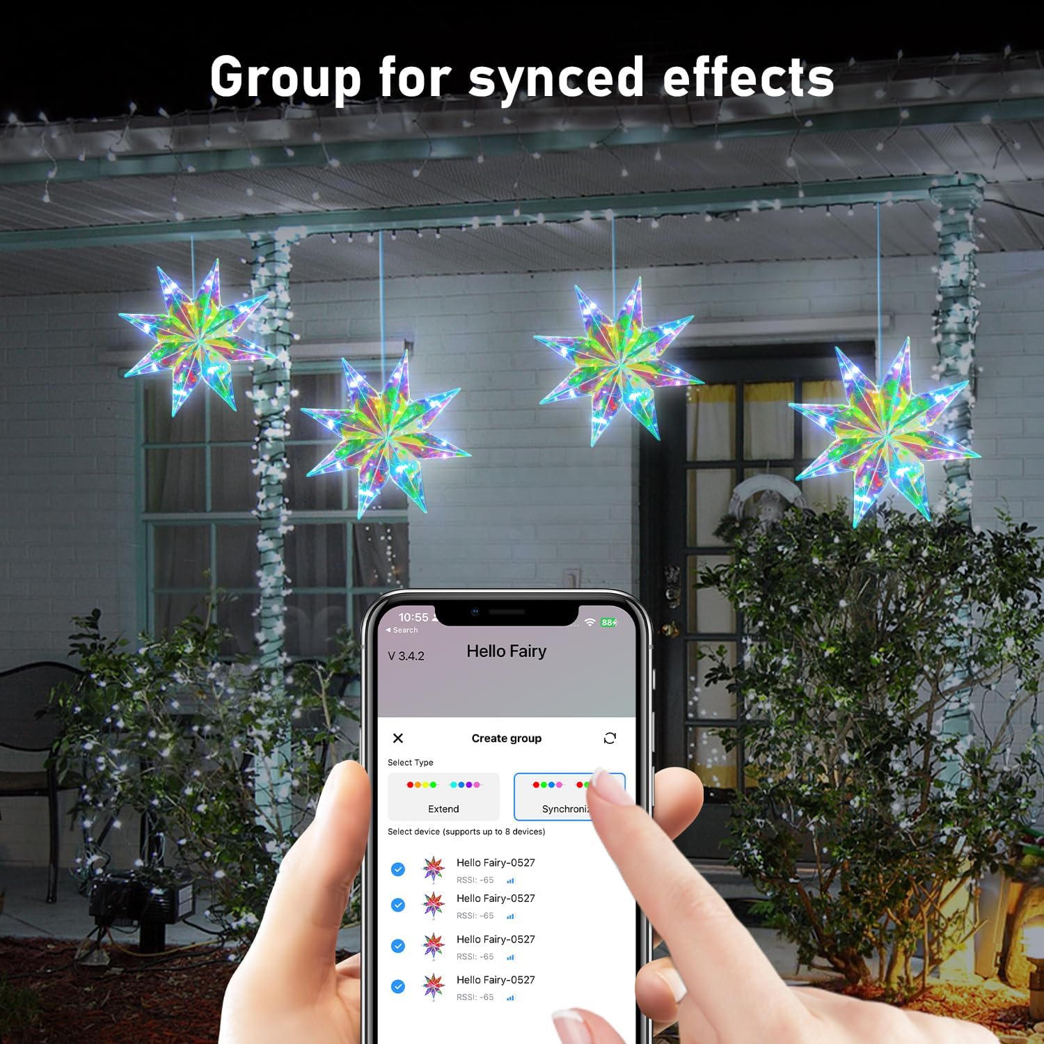 LumaGlow Holographic Star Topper – Thoughtful Christmas Gift for Mom, Smart App-Controlled Holiday Decor