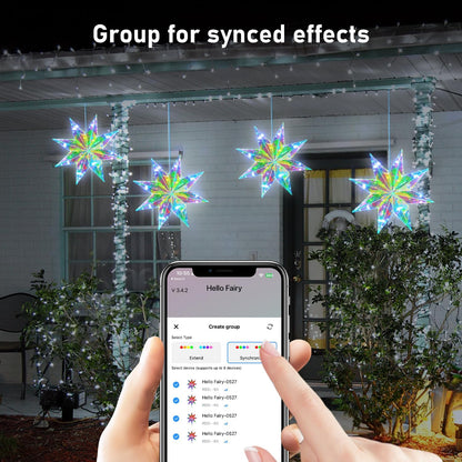 LumaGlow Holographic Star Topper – Thoughtful Christmas Gift for Mom, Smart App-Controlled Holiday Decor