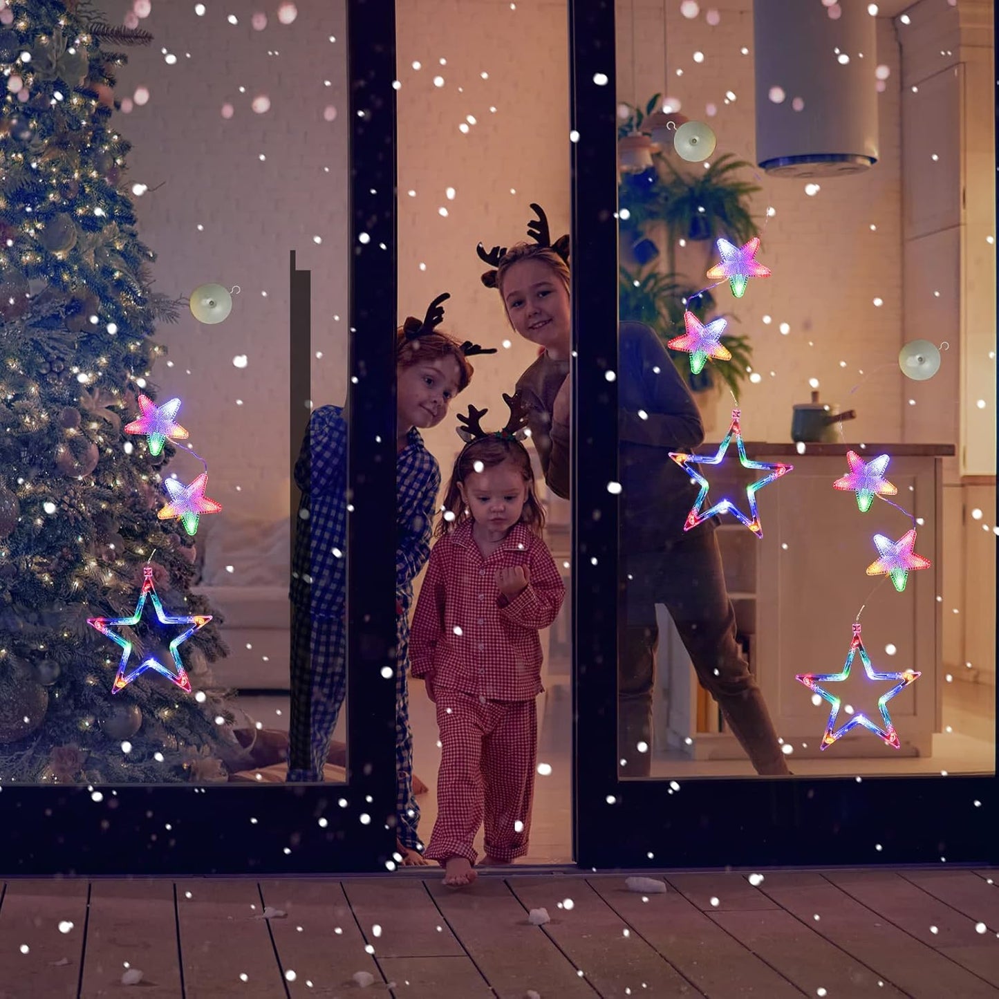 Lumalights Flameless Christmas Window Lights – Cool-to-Touch LED Decor Safe for Kids, Pets & Curtains