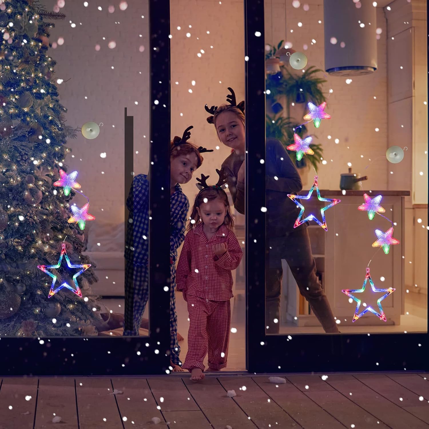 Lumalights Flameless Christmas Window Lights – Cool-to-Touch LED Decor Safe for Kids, Pets & Curtains