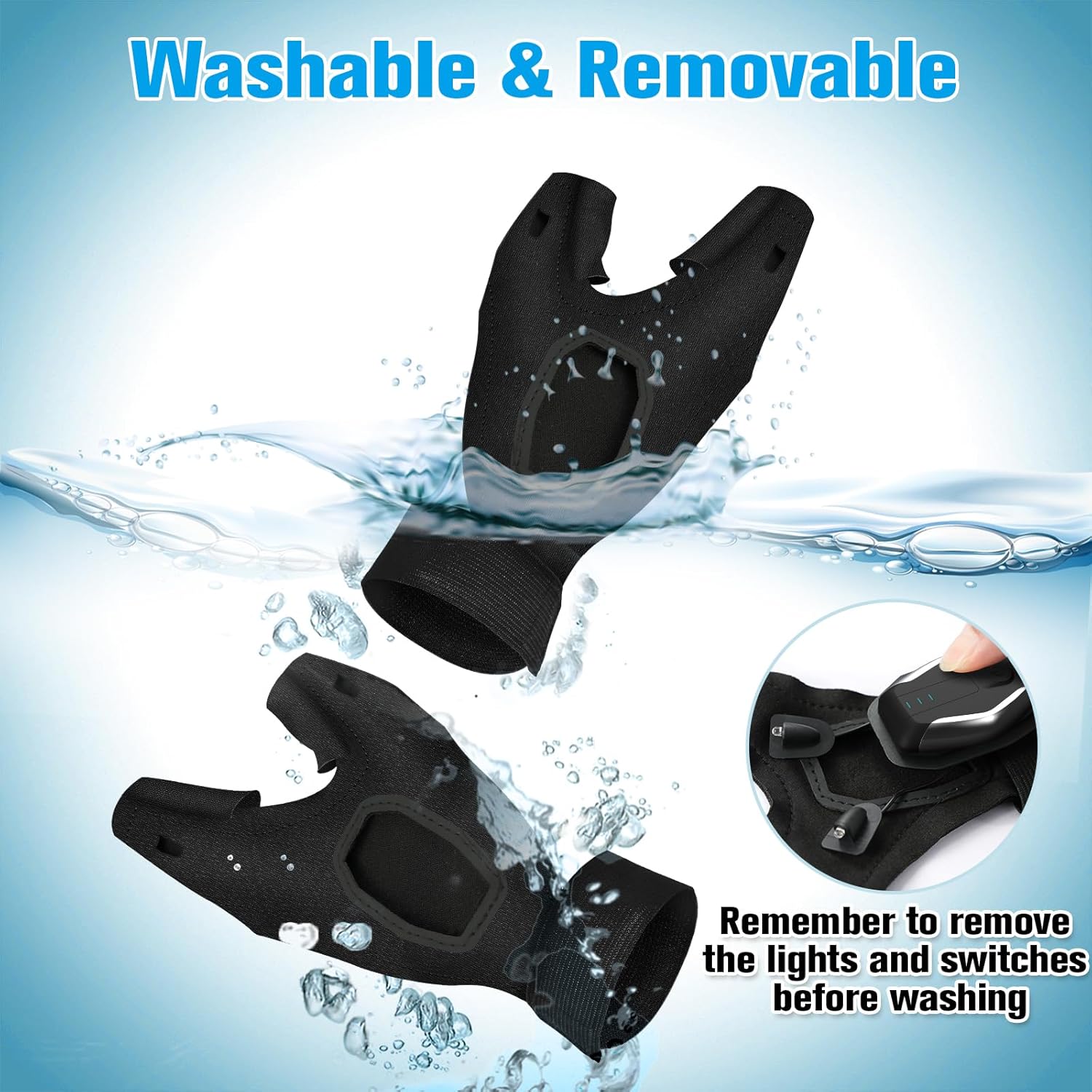 LumeFlex LED Flashlight Gloves – Camping Essentials for Nighttime Tent Setup and Hiking Trails