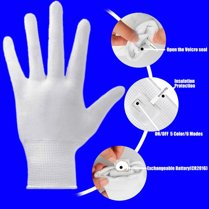 LumenGlow LED Gloves for Kids - Finger Light Gloves Safe Trick or Treat Costume Accessory for Boys and Girls Ages 3-12