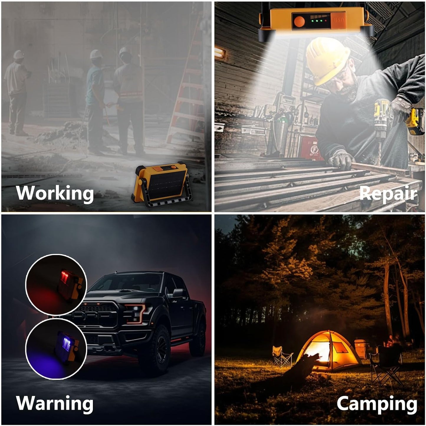 LUMENHUB Solar Emergency Light – Storm & Power Outage Lantern, 10+ Hour Backup Floodlight