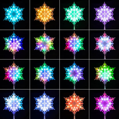 Lumichain USB Snowflake Tree Topper – Flameless, Touch-Safe Holiday Lighting for Worry-Free Homes