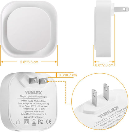 LumiDream LED Night Light for Elderly Parents, Auto Dusk to Dawn Sensor for Hallway and Stairs