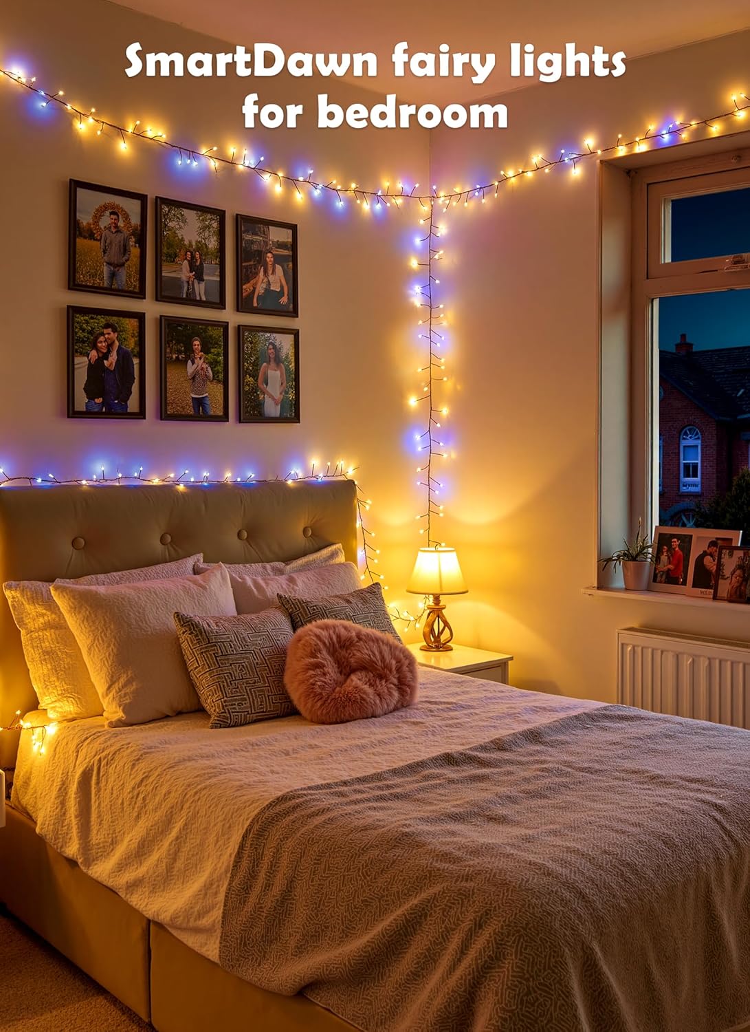 Lumify 200LED Twinkle Lights 10ft – Thoughtful Housewarming Gift for Her, Cozy Bedroom Fairy Lights with Warm Glow