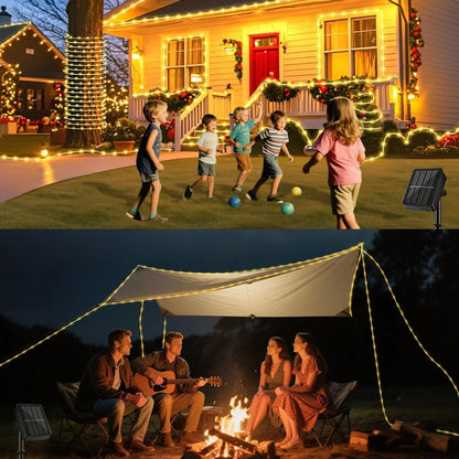 Lumify Solar Rope Light 39FT Warm White Flexible Tube for Cozy Living Room Aesthetic and Indoor Ambiance