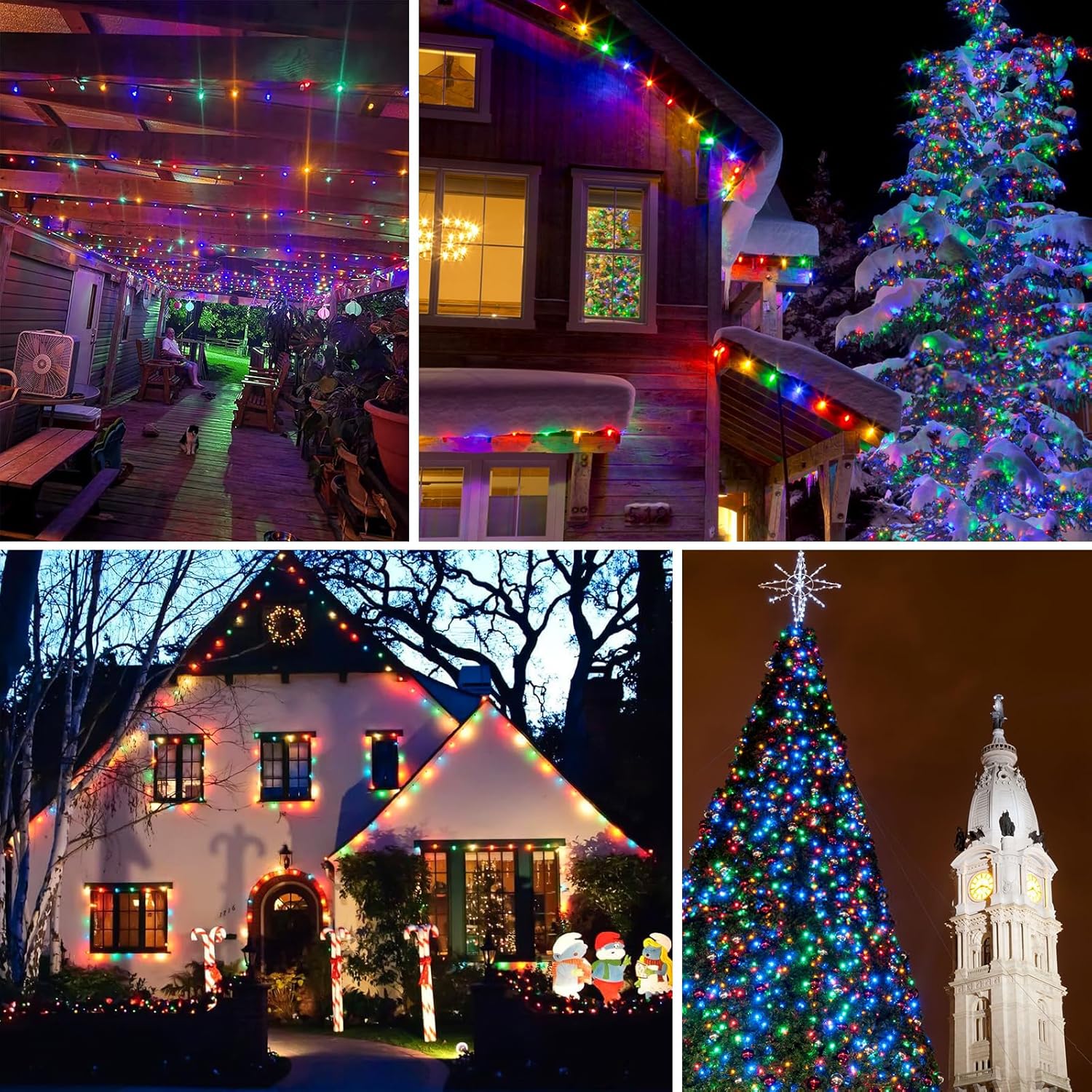 Lumify Solar String Lights – 180FT Waterproof Outdoor Patio & Garden String Lights with 8 Modes