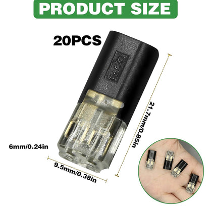 Lumifydeco Quick-Connect LED Strip Connector – Home Office Desk Bias Lighting, Solder-Free 2-Pin Plug