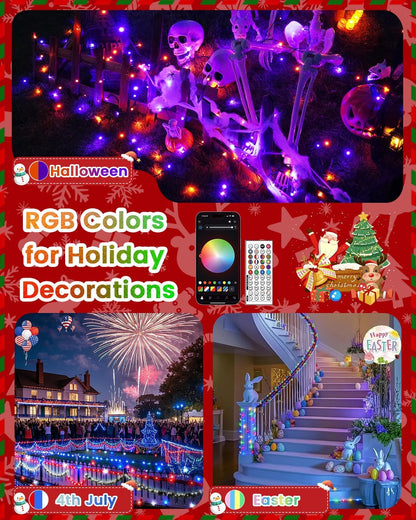 LumifyHome RGB String Lights – Living Room Aesthetic Decor, 82ft Color Changing Mood Lights with App