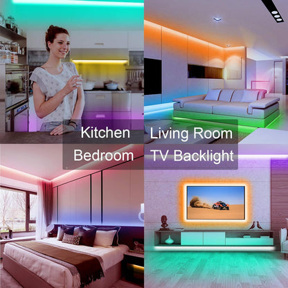Lumiglow LED Strip Lights 100ft – RGB Bias Lighting for Home Office Desk, Monitor Backlight and Focus Setup