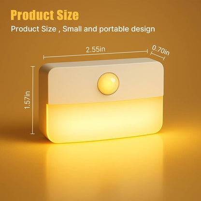 LumiGuard Decor Motion Light – Warm 3000K Glow for Bedroom Ambiance, Stylish Stick On LED Lamp