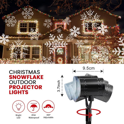 LUMINOUS Winters Night Snowflake Projector – Cozy Housewarming Gift for Her, Festive Holiday Yard Decoration