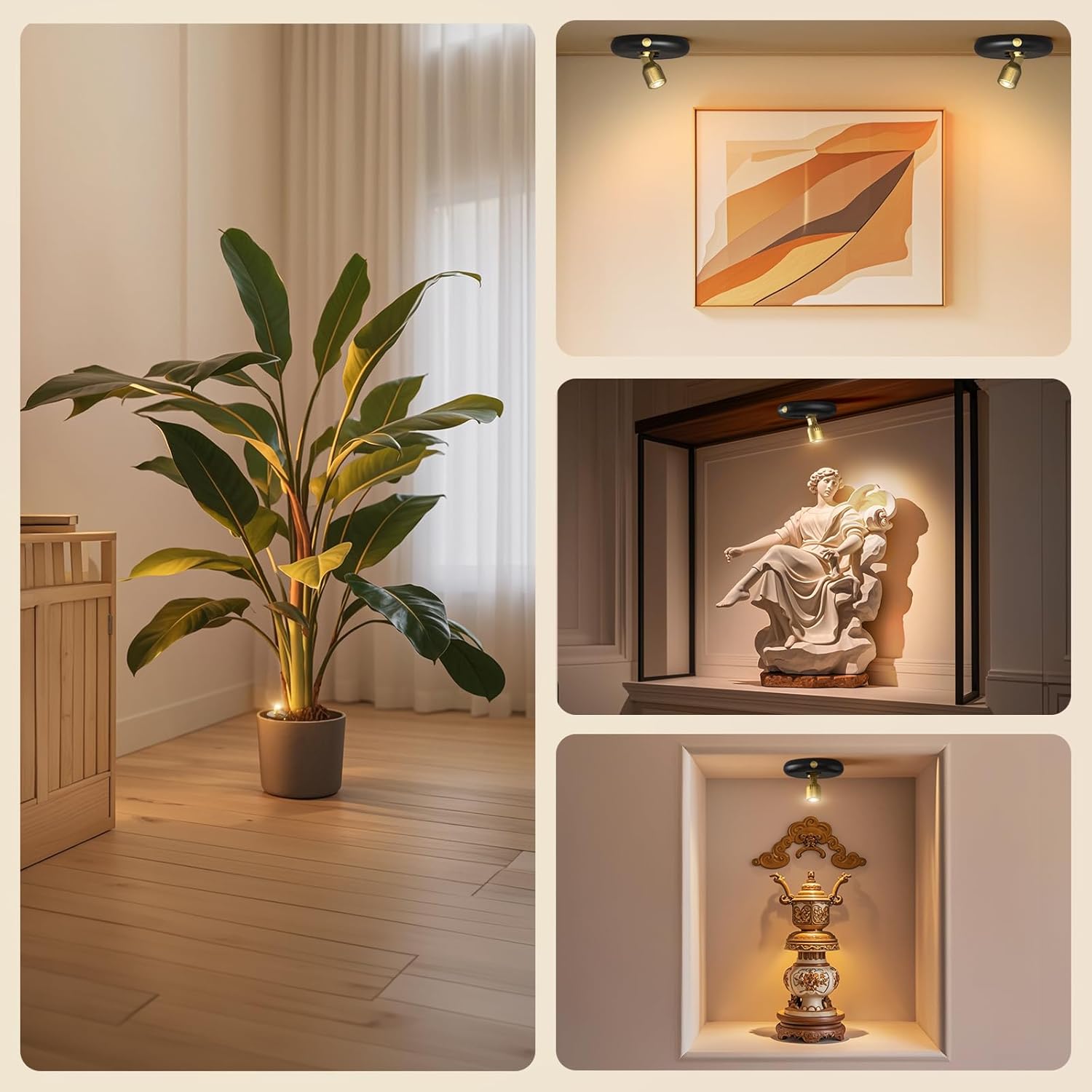 LUMIORA Rechargeable Mini Spotlight for Housewarmings, Thoughtful Gift for Plant Lovers and Gallery Wall Collectors