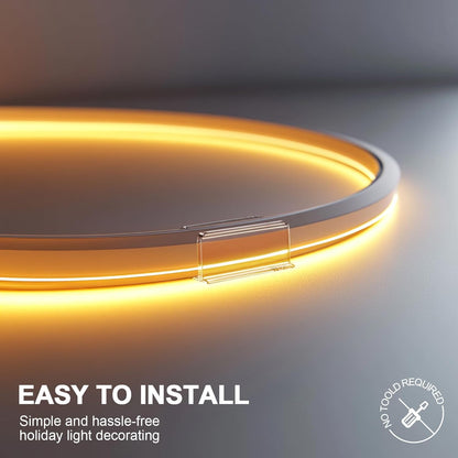 Lumistrip Clear LED Strip Mounting Clips - Invisible Adhesive Holders for Clutter-Free Wall Lighting