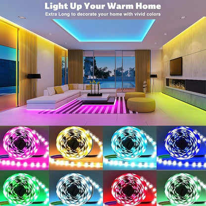 Lumistrip Smart LED Strip Lights – Bedroom Aesthetic RGB Mood Lighting with Music Sync and App Control