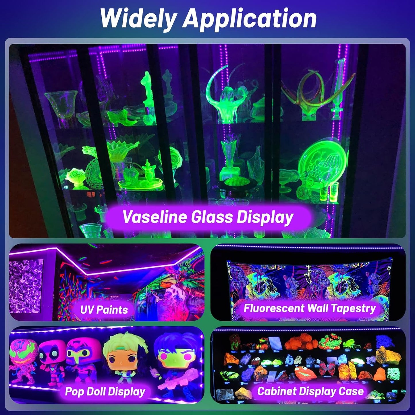 LumoGlow Black Light Strip – Birthday Gift for Him, Glow Decor for Bedrooms and Game Rooms