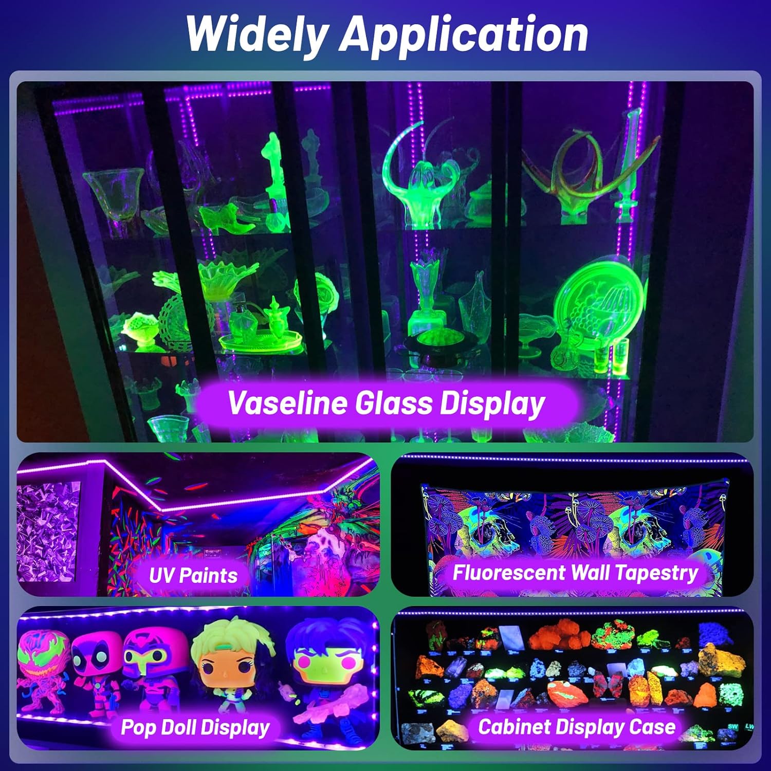 LumoGlow Black Light Strip – Birthday Gift for Him, Glow Decor for Bedrooms and Game Rooms