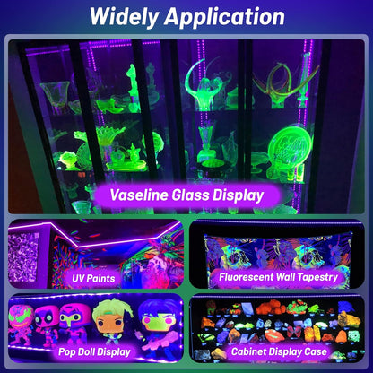 LumoGlow Black Light Strip – Birthday Gift for Him, Glow Decor for Bedrooms and Game Rooms