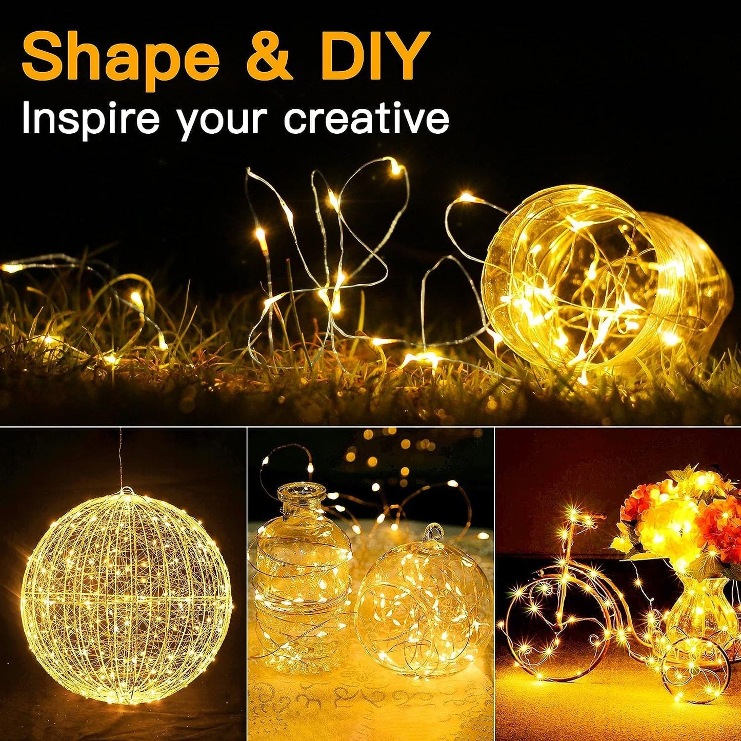 Lumoonos Fairy Lights – Flameless Bedside Lighting Safe for Kids, Pets, and Restless Sleepers
