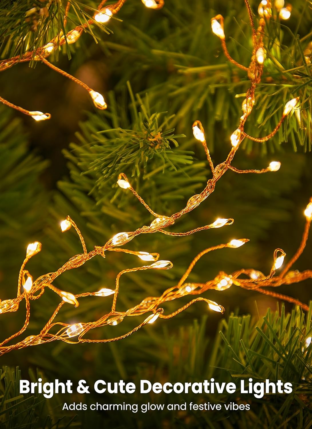 Lumoonos Low Voltage Cluster Lights – Flameless Twinkle Lights for Nursery and Stair Banister