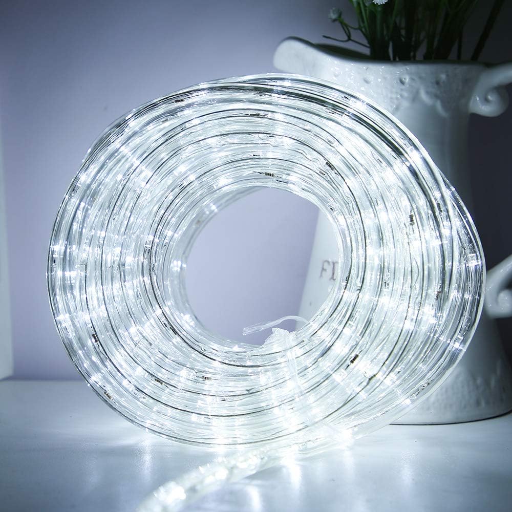 Lumoonosity LED Rope Lights – 33ft Warm White Ambient Lighting for Bedroom Ceilings, Living Room Trim, and Studio Apartments