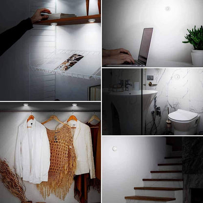 LUXMOM Tap Light Push Lights – Compact 2.7 Inch Puck Light for Clean Under Cabinet Look, No Visible Wiring