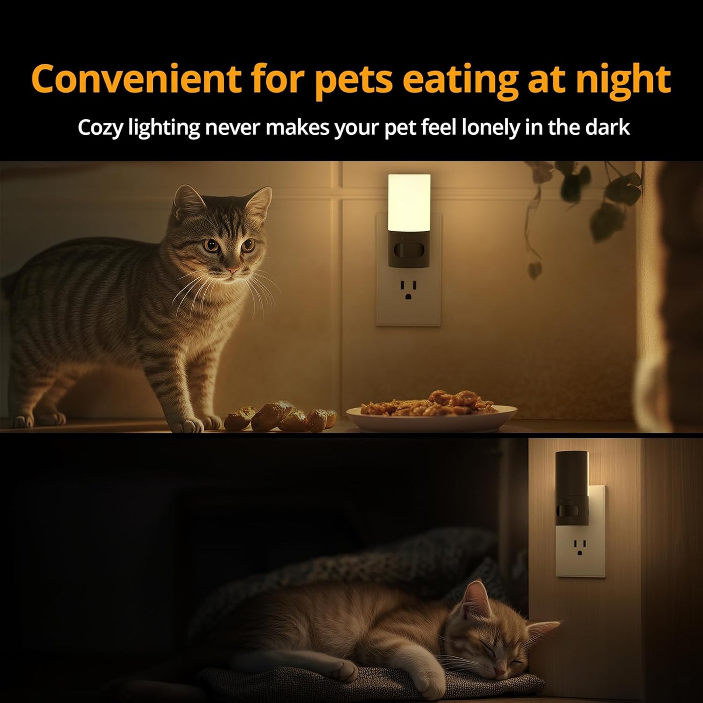 Lyridz Plug-in LED Night Light with Motion Sensor – Flameless Nighttime Lighting for Elderly Parents, Hallway and Stair Safety, 2 Pack