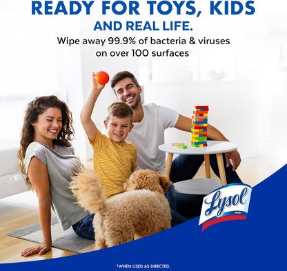 Lysol Disinfecting Wipes Bundle – Thoughtful Housewarming Gift for New Apartment Owners, Ready-to-Use All-Purpose Cleaning Set, 80 Count