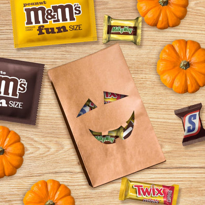 M&M'S, SNICKERS, TWIX & MILKY WAY Halloween Candy Variety Pack as a Halloween Gift Basket Base
