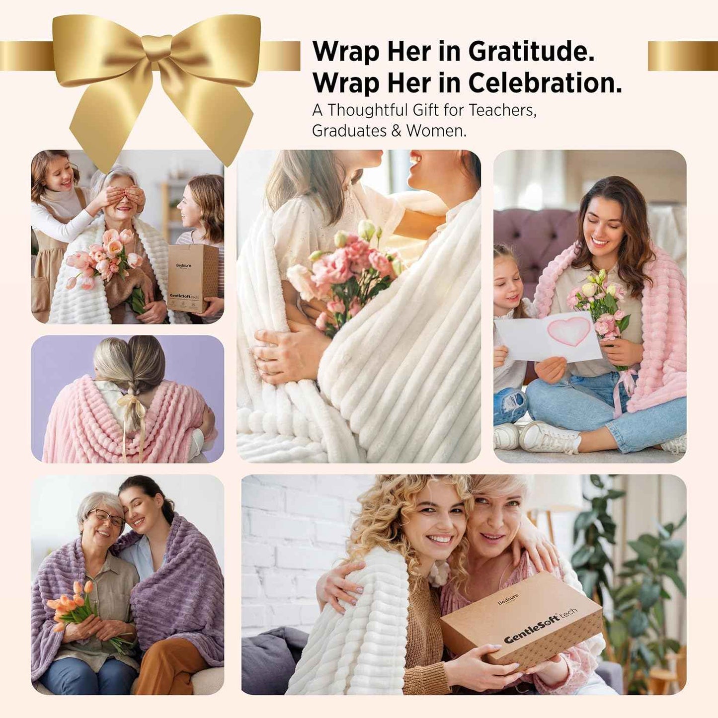 Bedsure GentleSoft Throw Blanket for Kids Room – Durable Lightweight Fleece Bed Cover for Sibling Sharing and Movie Nights