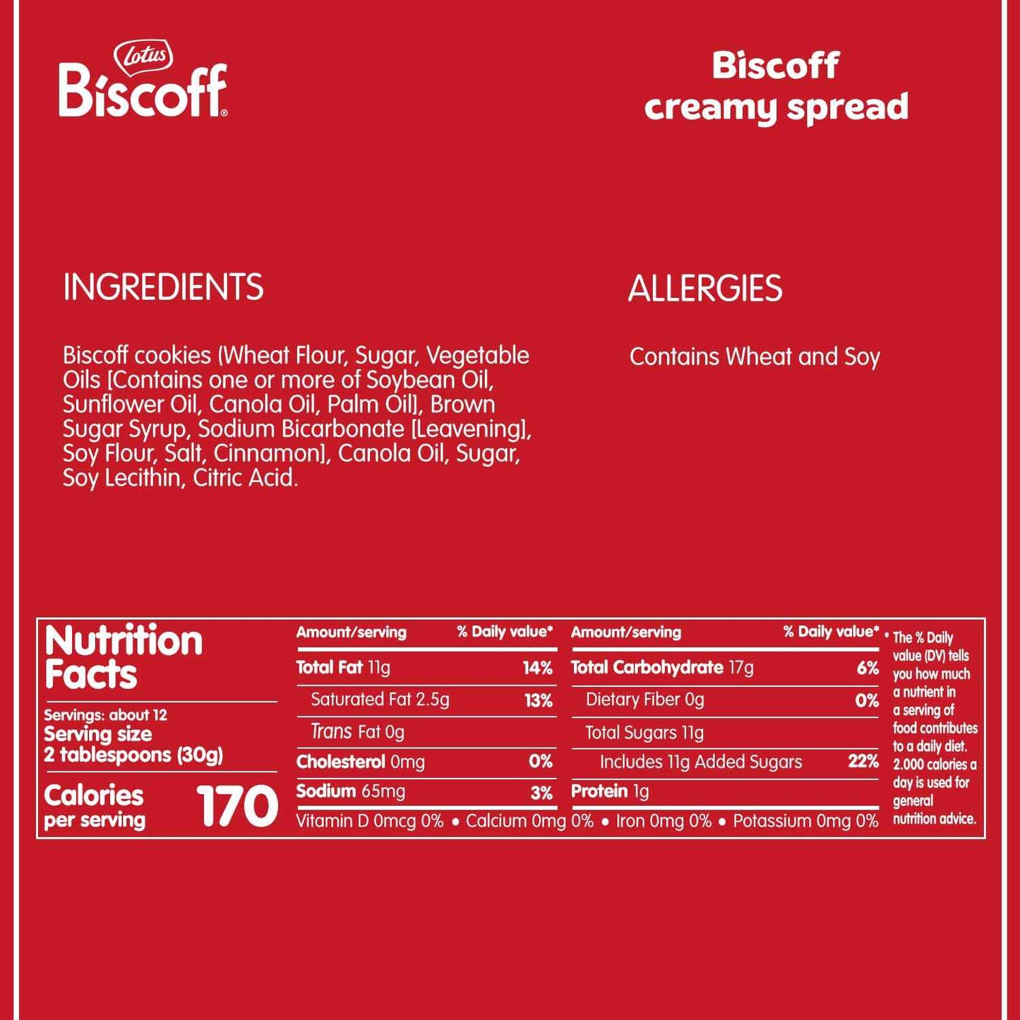 Lotus Biscoff Cookie Butter Spread – Nut-Free School Lunchbox Spread for Kids, Creamy Vegan 25.4oz
