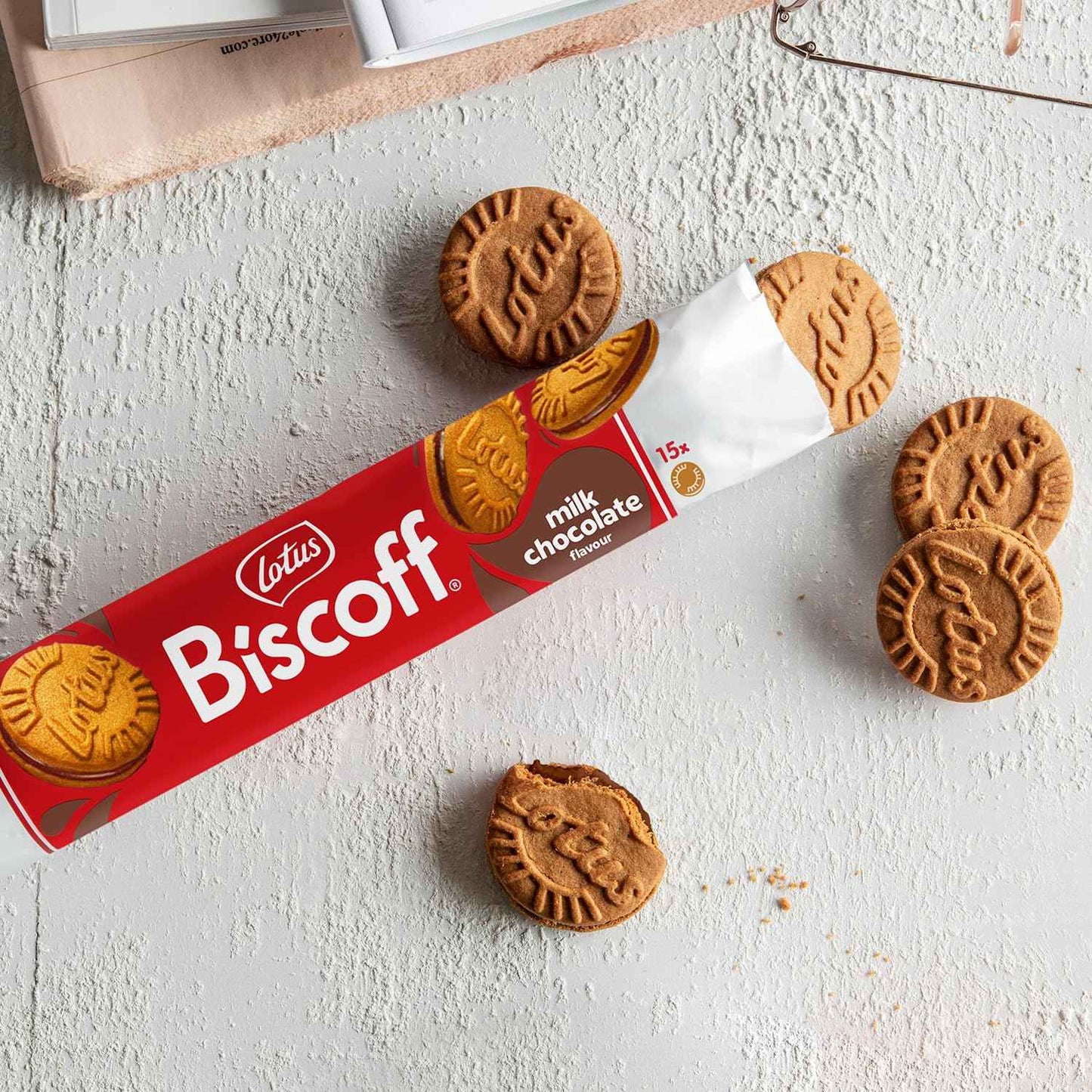 Lotus Biscoff Sandwich Cookies Vanilla – Mindful Afternoon Tea Break Snack, Balanced Sweetness with Warm Cinnamon Spice