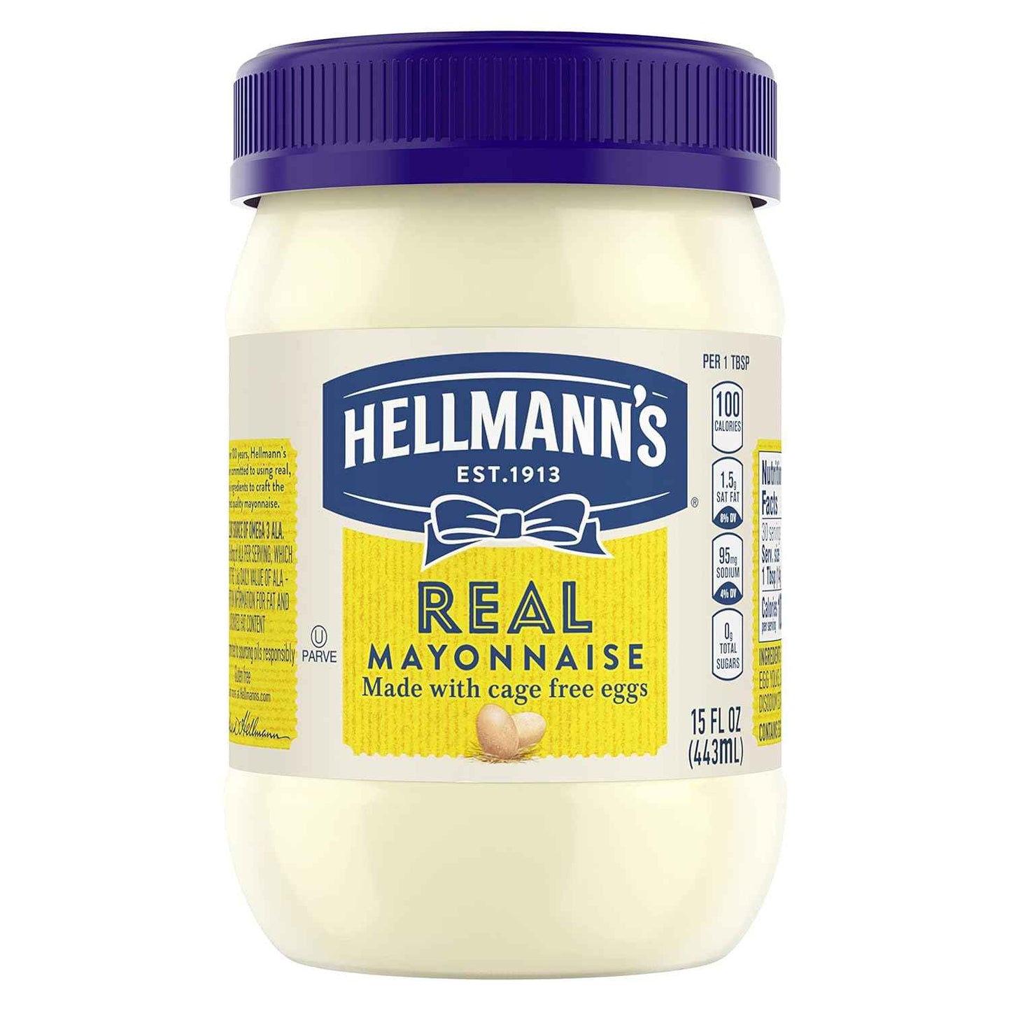 Hellmann's Real Mayonnaise – Backyard BBQ Condiment for Juicy Burgers and Grilled Meats, 15 oz