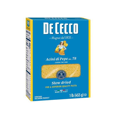 De Cecco Acini Di Pepe No. 78 Pasta – Dinner Party Gift Basket Staple for Gourmet Hosts, Imported 16 Oz